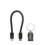 Cable llavero de carga rápida con entrada tipo C, USB-C color negro vista principal