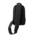 Bolsa bandolera de poliéster de un compartimento y bolsillo frontal color negro primera vista