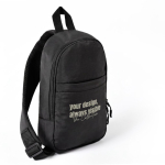 Bolsa bandolera de poliéster de un compartimento y bolsillo frontal color negro segunda vista