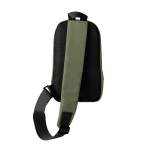 Bolsa bandolera de poliéster de un compartimento y bolsillo frontal color verde primera vista