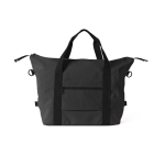 Bolsa de poliéster ideal para viajes o deporte con cinta para trolley color negro