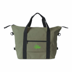 Bolsa de poliéster ideal para viajes o deporte con cinta para trolley color verde vista detalle