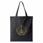 Bolsa de poliéster con asas largas y capacidad de carga de 12L color negro tercera vista