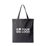 Bolsa de poliéster con asas largas y capacidad de carga de 12L color negro vista principal