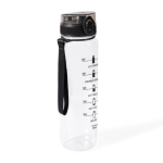 Botella de plástico con marcador de capacidad y tapón seguridad 1L color transparente primera vista