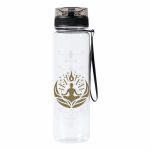 Botella de plástico con marcador de capacidad y tapón seguridad 1L color transparente quinta vista