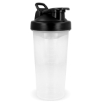 Shaker de plástico antigoteo con inserto de mezcla 700ml color negro