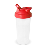 Shaker de plástico antigoteo con inserto de mezcla 700ml color rojo segunda vista