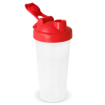 Shaker de plástico antigoteo con inserto de mezcla 700ml color rojo tercera vista