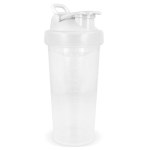 Shaker de plástico antigoteo con inserto de mezcla 700ml color blanco