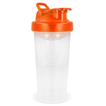 Shaker de plástico antigoteo con inserto de mezcla 700ml color naranja