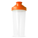 Shaker de plástico antigoteo con inserto de mezcla 700ml color naranja cuarta vista
