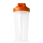 Shaker de plástico antigoteo con inserto de mezcla 700ml color naranja sexta vista