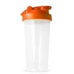 Shaker de plástico antigoteo con inserto de mezcla 700ml color naranja septima vista