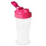 Shaker de plástico antigoteo con inserto de mezcla 700ml color rosa tercera vista