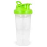Shaker de plástico antigoteo con inserto de mezcla 700ml color verde lima