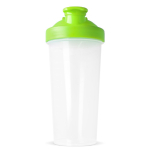 Shaker de plástico antigoteo con inserto de mezcla 700ml color verde lima cuarta vista