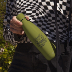 Botella térmica de acero inoxidable reciclado con tacto suave 500ml color verde oliva segunda vista