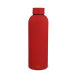 Botella térmica de acero inox reciclado con cierre antigoteo 500ml color rojo