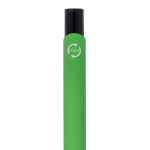 Bolígrafo de aluminio reciclado con clip negro y tinta azul color verde sexta vista