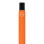 Bolígrafo de aluminio reciclado con clip negro y tinta azul color naranja sexta vista