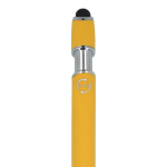 Bolígrafo de aluminio reciclado con clip robusto y tinta azul color amarillo sexta vista