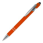 Bolígrafo de aluminio reciclado con clip robusto y tinta azul color naranja