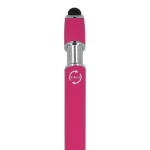 Bolígrafo de aluminio reciclado con clip robusto y tinta azul color rosa sexta vista