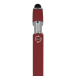 Bolígrafo de aluminio reciclado con clip robusto y tinta azul color rojo oscuro sexta vista