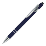 Bolígrafo de aluminio reciclado con clip robusto y tinta azul color azul oscuro