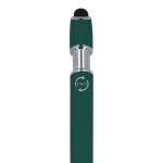 Bolígrafo de aluminio reciclado con clip robusto y tinta azul color verde oscuro sexta vista