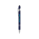 Bolígrafo de aluminio reciclado con clip robusto y tinta azul vista principal
