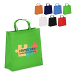 Bolsa de transporte de RPET con fuelle y asas cortas 75g/m²