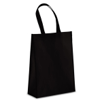 Bolsa de transporte de RPET con fuelle y asas medianas 105g/m² color negro