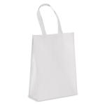 Bolsa de transporte de RPET con fuelle y asas medianas 105g/m² color blanco