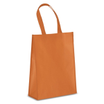 Bolsa de transporte de RPET con fuelle y asas medianas 105g/m² color naranja