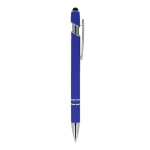 Bolígrafo de aluminio reciclado con clip robusto y tinta negra color azul quinta vista