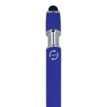 Bolígrafo de aluminio reciclado con clip robusto y tinta negra color azul sexta vista