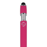 Bolígrafo de aluminio reciclado con clip robusto y tinta negra color rosa sexta vista