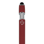 Bolígrafo de aluminio reciclado con clip robusto y tinta negra color rojo oscuro sexta vista
