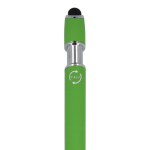 Bolígrafo de aluminio reciclado con clip robusto y tinta negra color verde lima sexta vista