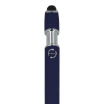 Bolígrafo de aluminio reciclado con clip robusto y tinta negra color azul oscuro sexta vista