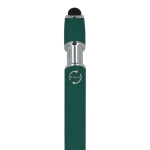 Bolígrafo de aluminio reciclado con clip robusto y tinta negra color verde oscuro sexta vista