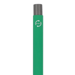 Bolígrafo de aluminio con tacto suave, cuerpo esbelto y tinta negra color verde sexta vista