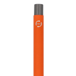 Bolígrafo de aluminio con tacto suave, cuerpo esbelto y tinta negra color naranja sexta vista