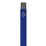 Bolígrafo de aluminio con tacto suave, cuerpo esbelto y tinta negra color azul oscuro sexta vista