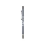 Bolígrafo de aluminio con tacto suave, cuerpo esbelto y tinta negra vista principal