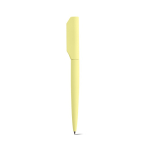 Bolígrafo de aluminio reciclado giratorio con escritura negra color amarillo