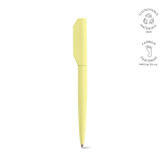 Bolígrafo de aluminio reciclado giratorio con escritura negra color amarillo