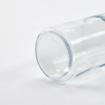 Botella de vidrio fabricada en Europa con tapa antifugas 800ml color transparente vista de detalle